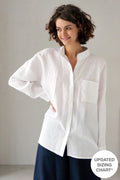 Oversized Linen Shirt AZOLLA in White