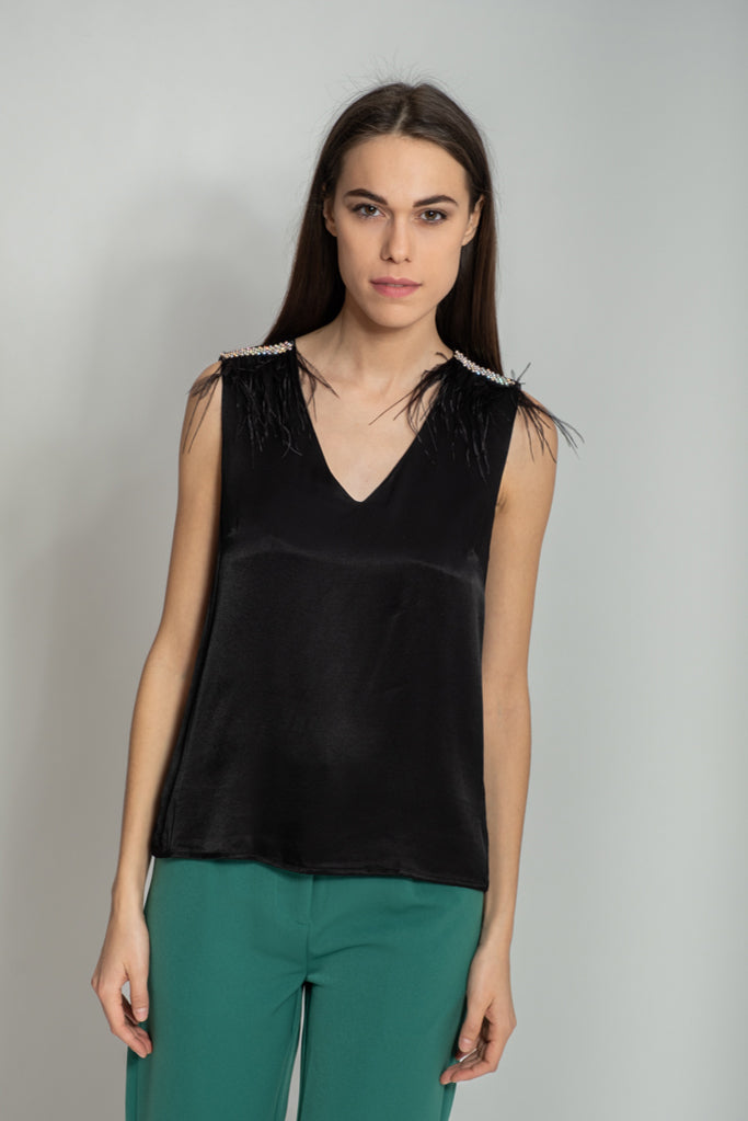 PABLITA SLEEVELESS TOP (BLACK)k