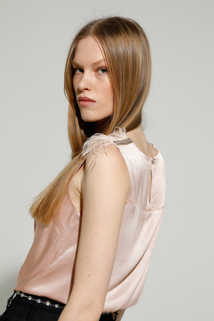 PABLITA SLEEVELESS TOP (CAMEO ROSE)
