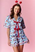 Patriotic Dachshund Print Pajama Set
