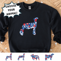 Patriotic Daisy-CHOOSE YOUR ANIMAL– Crewneck