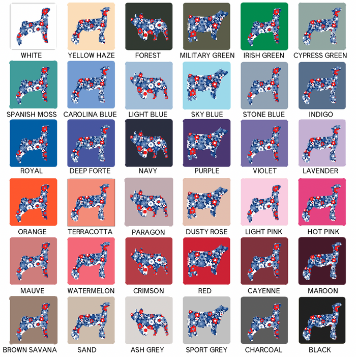 Patriotic Daisy-CHOOSE YOUR ANIMAL– Crewneck