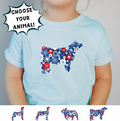 Patriotic Daisy-CHOOSE YOUR ANIMAL– Infant/Toddler/Youth