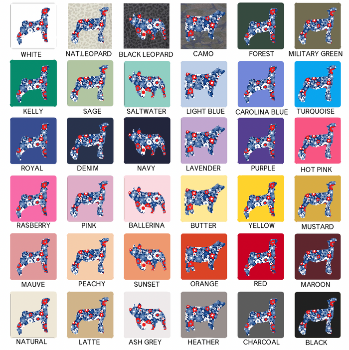 Patriotic Daisy-CHOOSE YOUR ANIMAL– Infant/Toddler/Youth