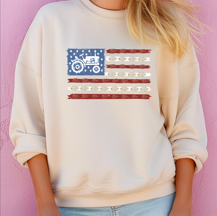 Patriotic Farming Flag – Crewneck