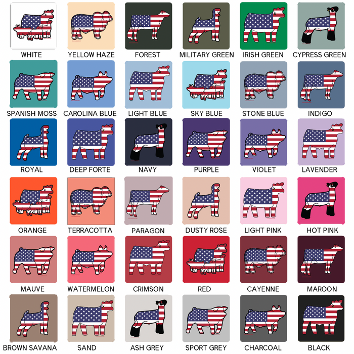 Patriotic Flag-CHOOSE YOUR ANIMAL– Crewneck
