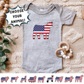 Patriotic Flag-CHOOSE YOUR ANIMAL– Infant/Toddler/Youth