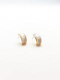 Paula Gold Earrings in White