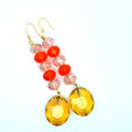 Style the Peachy Amber Crystal Earrings exclusively at Born To Glam