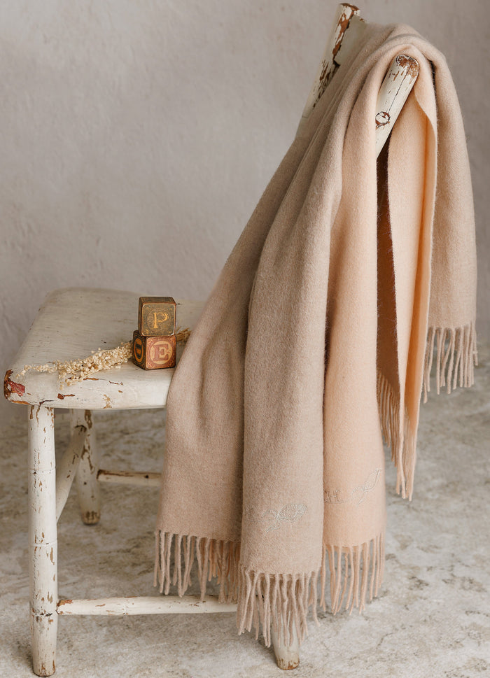 Peluche Bébé Lambswool Blanket + Canvas Bag