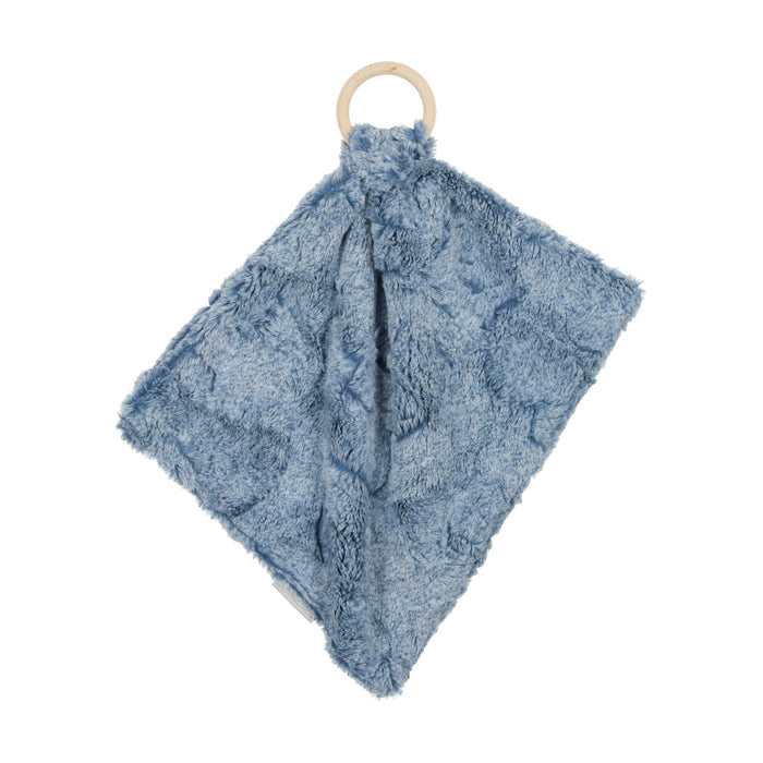 Peluche Bébé Mini Lux Fur Lovey With Wooden Teether