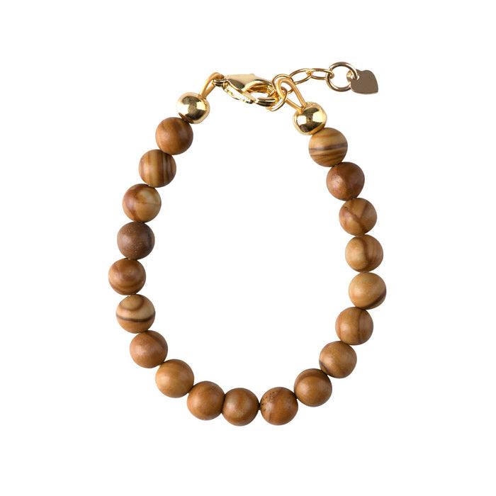 Wood Grain Stone Beads / Size 3" - Newborn