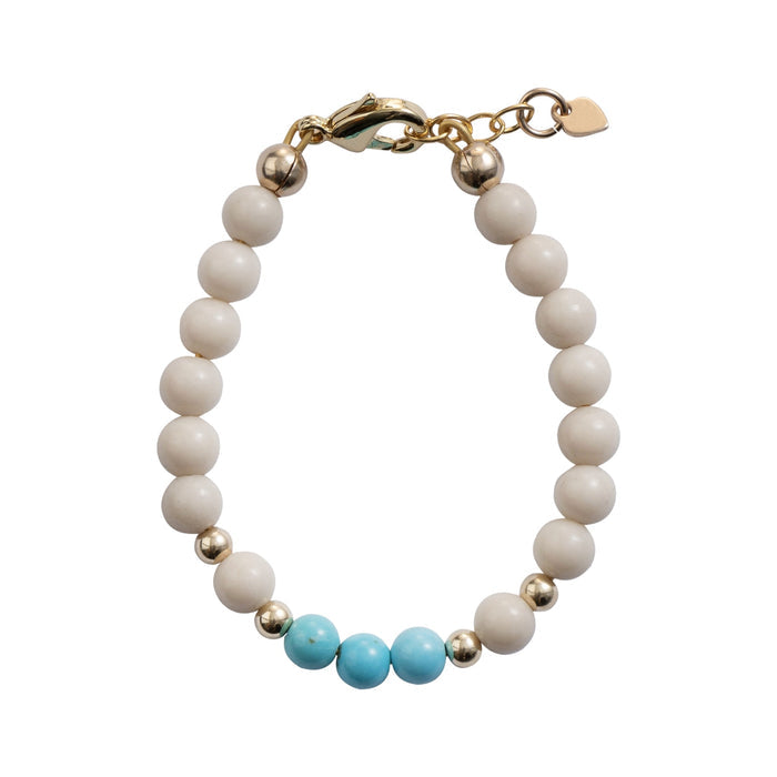 Dye Stone with Turquoise Beads / Size 3" - Newborn