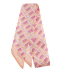 Pink geometric fashion scarf lightweight design