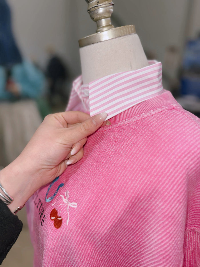 Pink Stripe Collar