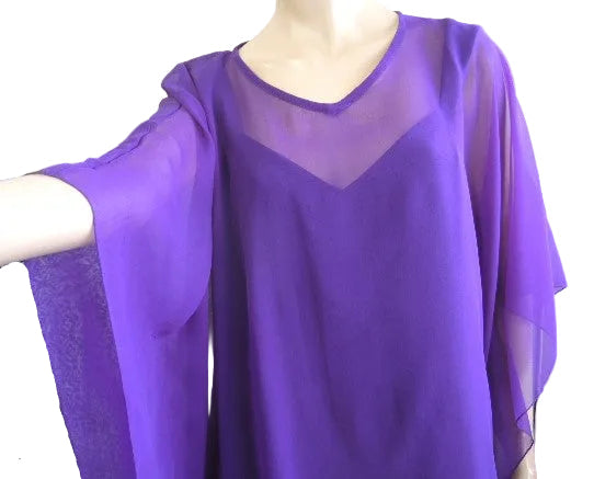 Plusss Sheer overlay top