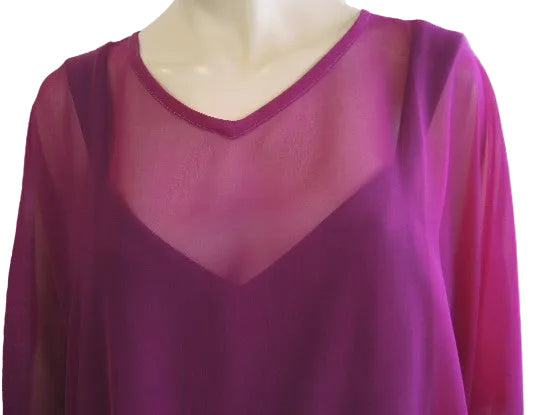 Plusss Sheer overlay top