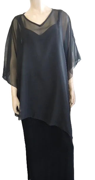 Plusss Sheer overlay top