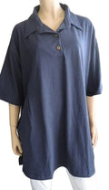 Plusss Stretch Cotton Polo Top (Many Colours)