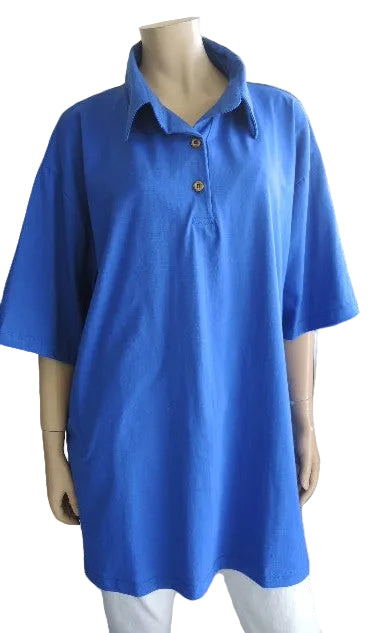 Plusss Stretch Cotton Polo Top (Many Colours)