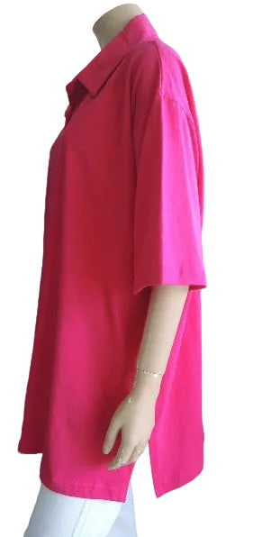 Plusss Stretch Cotton Polo Top (Many Colours)