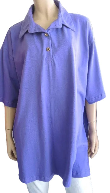 Plusss Stretch Cotton Polo Top (Many Colours)