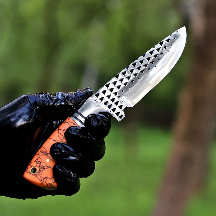 Premium Cowboy Hunting Knife D2 Steel – Durable and Stylish Turquoise Handle - RFE Marketing Ventures