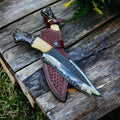 Premium D2 Steel Bowie Knife - Unleash Your Adventurous Spirit with a Camel Bone & Bull Horn Handle - RFE Marketing Ventures