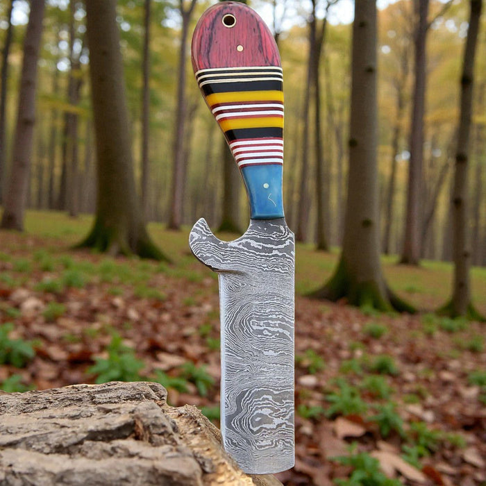 Premium Damascus Bull Cutter Knife: The Ultimate Cowboy Companion - RFE Marketing Ventures