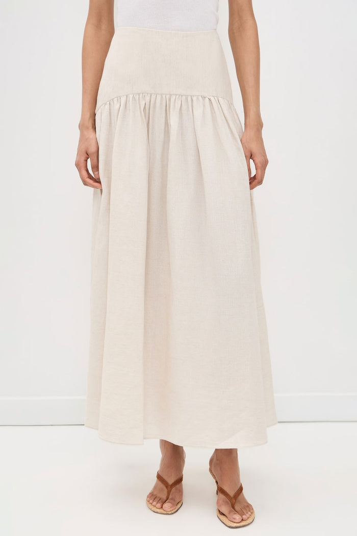 Procida Linen Skirt - Natural