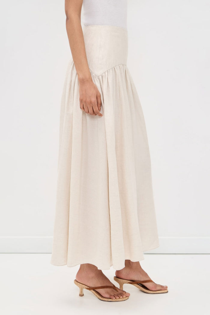 Procida Linen Skirt - Natural