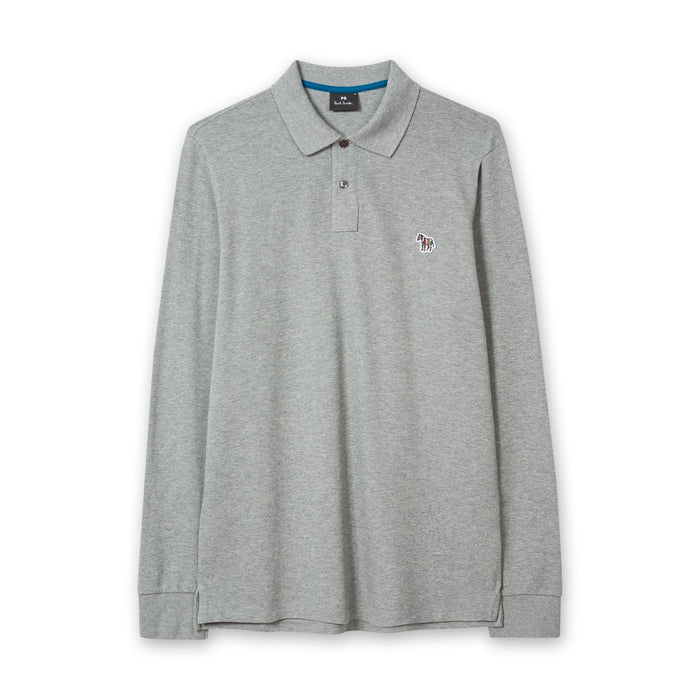 PS Paul Smith - Reg Fit LS Polo Shirt in Grey - Nigel Clare