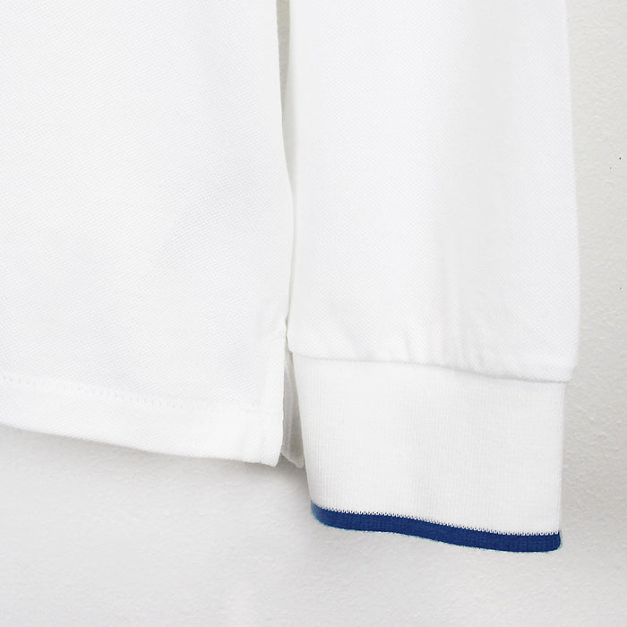 PS Paul Smith - Slim Fit LS Polo Shirt in White - Nigel Clare