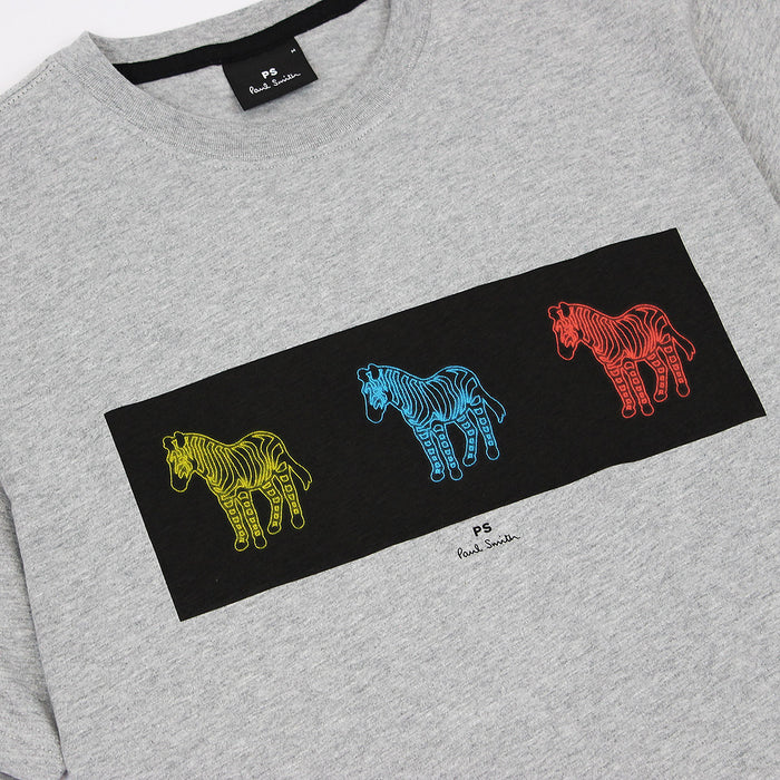 PS Paul Smith - Triple Zebra Print T-Shirt in Grey - Nigel Clare