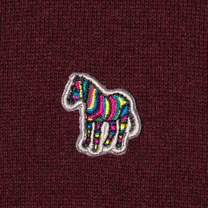 PS Paul Smith - Zip Neck Jumper in Burgundy - Nigel Clare