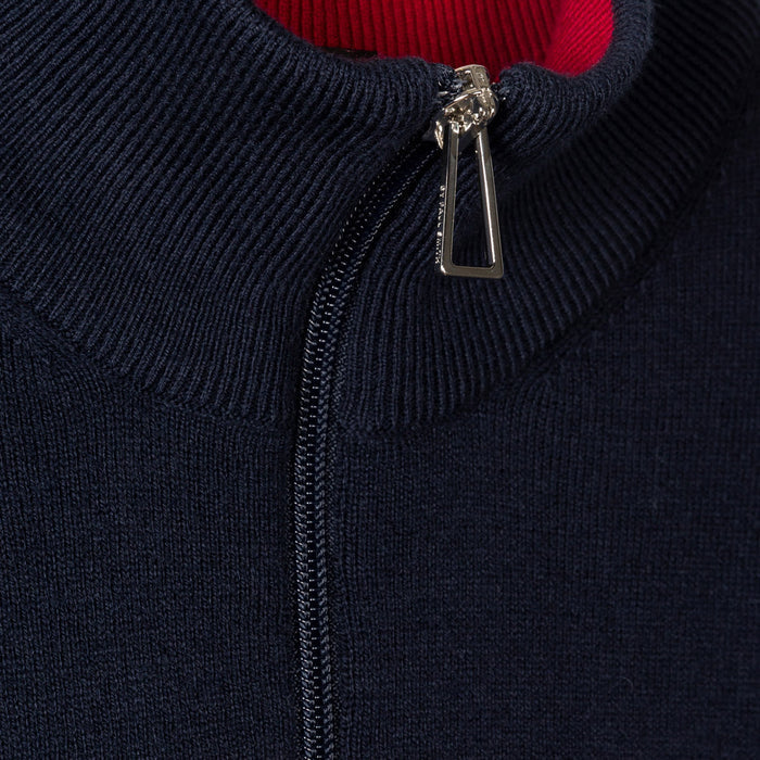 PS Paul Smith - Zip Neck Jumper in Navy - Nigel Clare
