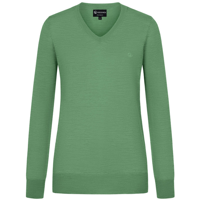 Giesswein V-Neck cotton Women - foin vert 405