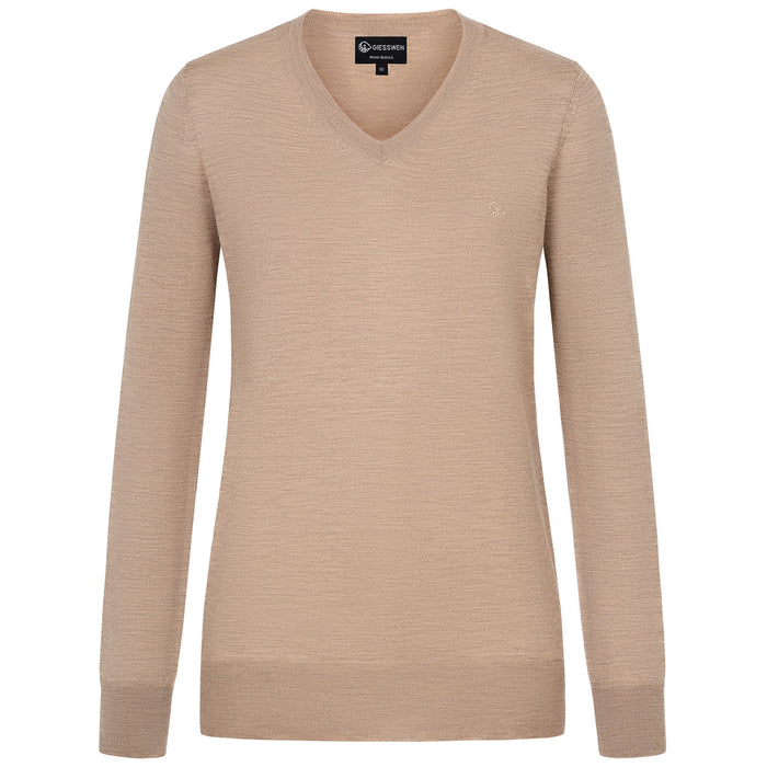 Giesswein V-Neck cotton Women - sable melé 212