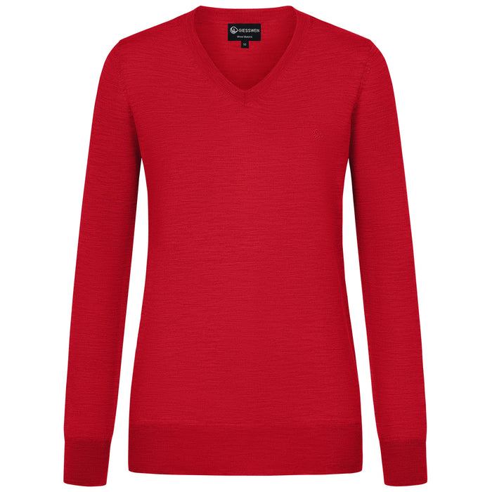 Giesswein V-Neck cotton Women - flamme rouge 343
