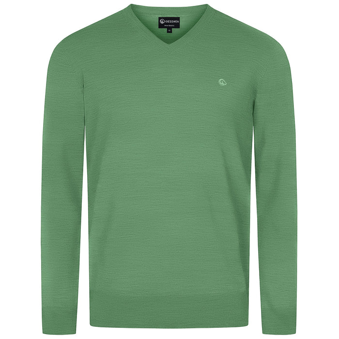 Giesswein V-Neck cotton Men - foin vert 405