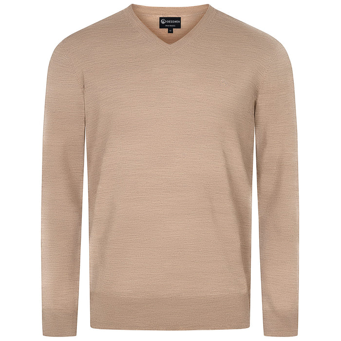 Giesswein V-Neck cotton Men - sable melé 212