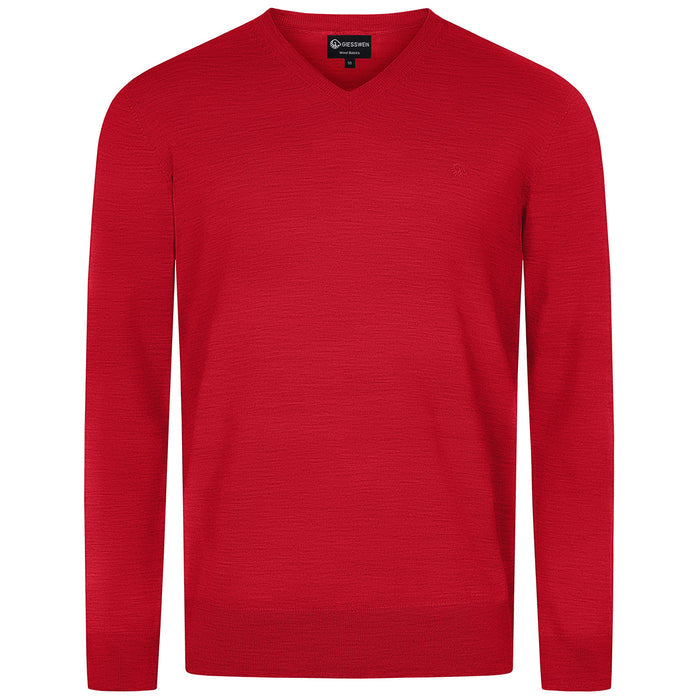 Giesswein V-Neck cotton Men - flamme rouge 343