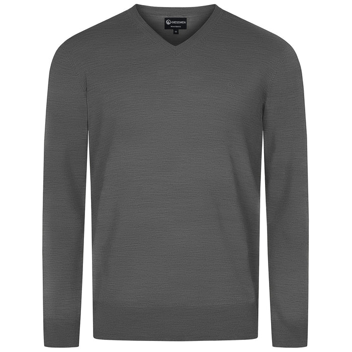 Giesswein V-Neck cotton Men - gris 017