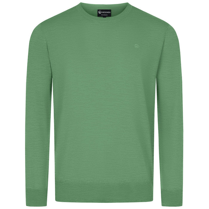 Giesswein Crew Neck cotton Men - foin vert 405