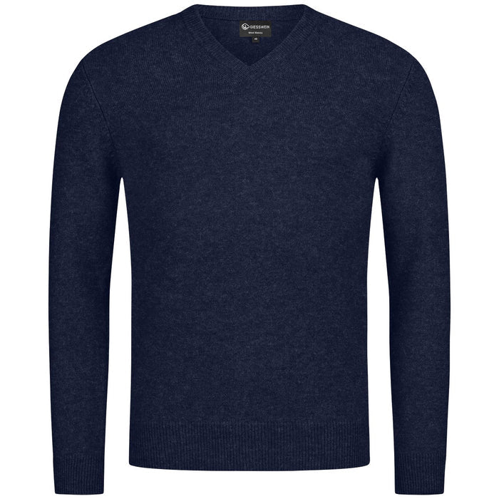 Giesswein Pullover Wool V-Neck M - bleu océan 540