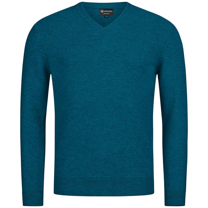 Giesswein Pullover Wool V-Neck M - bleu essence 585