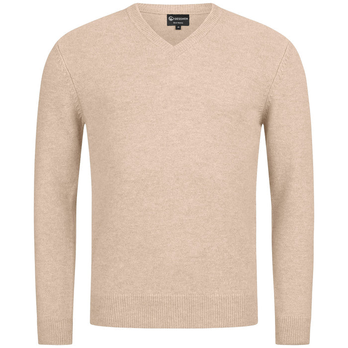 Giesswein Pullover Wool V-Neck M - sable melé 212