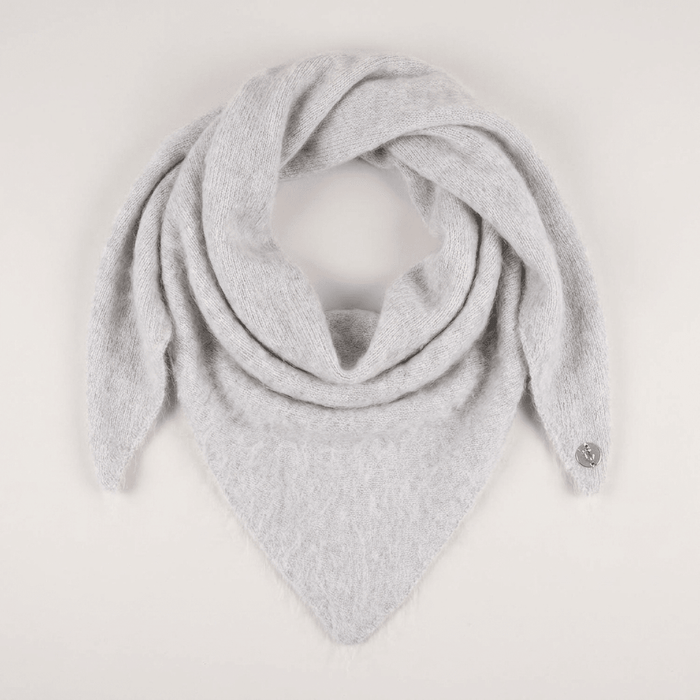 Pure Brushed Luxury Cashmere Triangle Head Scarf - RAIN - Heritage Of Scotland -