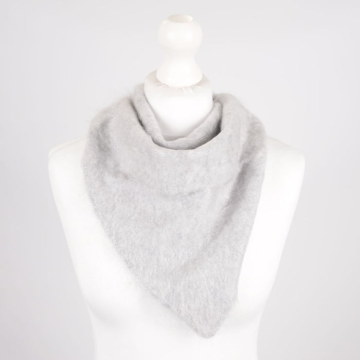 Pure Brushed Luxury Cashmere Triangle Head Scarf - RAIN - Heritage Of Scotland -