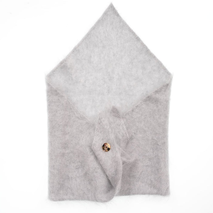 Pure Brushed Luxury Cashmere Triangle Head Scarf - RAIN - Heritage Of Scotland -